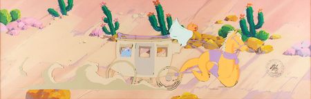 Lot #488 Hoppopotamus and Stagecoach pan production cel from The Wuzzles Pan Production Cel - Image 1