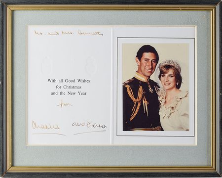Lot #203 Princess Diana and Prince Charles Christmas Card - Image 2