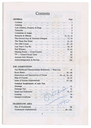 Lot #201 Princess Diana Program - Image 1