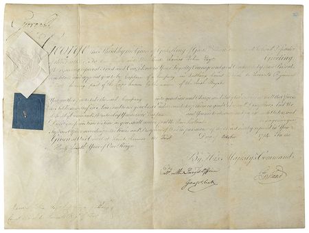 Lot #262 King George III: King George appoints a captain to the Irish Brigade - Image 1