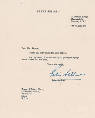 Lot #851 Peter Sellers - Image 1