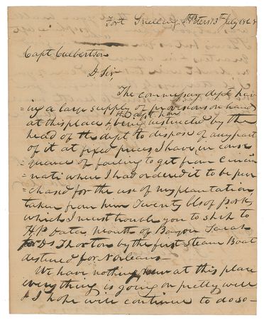 Lot #4 Zachary Taylor: Ordering provisions to be sent to New Orleans via steamboat - Image 1