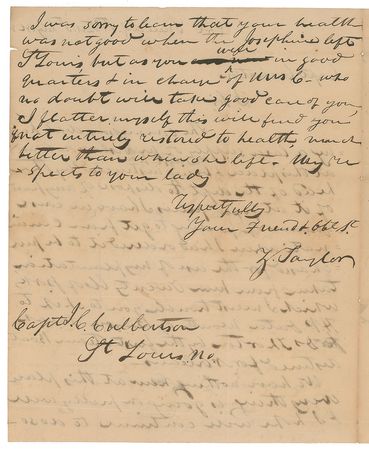 Lot #4 Zachary Taylor: Ordering provisions to be sent to New Orleans via steamboat - Image 2