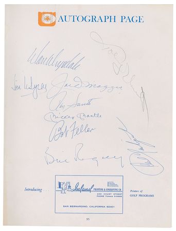 Lot #882 Athletes and Celebrities: Highlighted by Mantle, DiMaggio, Koufax, and Yaz - Image 3