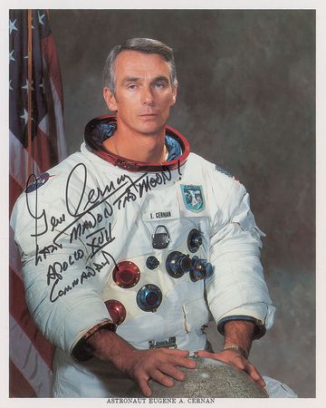 Lot #377 Gene Cernan Signed Photograph - Image 1