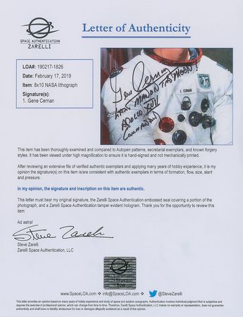 Lot #377 Gene Cernan Signed Photograph - Image 2