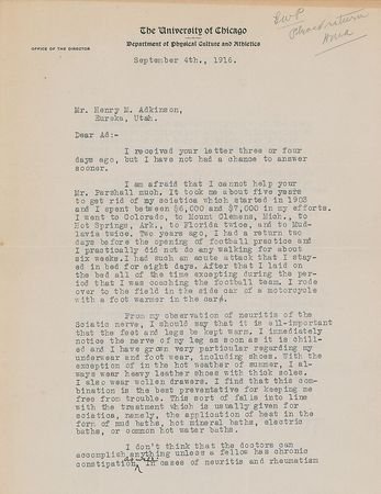 Lot #923 Amos Alonzo Stagg - Image 1