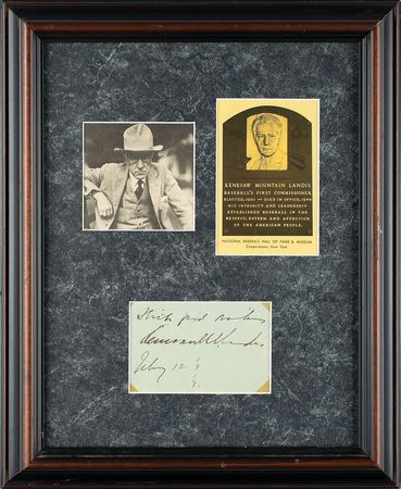 Lot #903 Kenesaw Mountain Landis Signature - Image 1