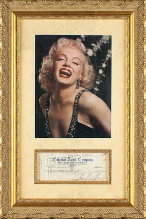 Lot #737 Marilyn Monroe: Marilyn pays her maid while filming Some Like It Hot - Image 1