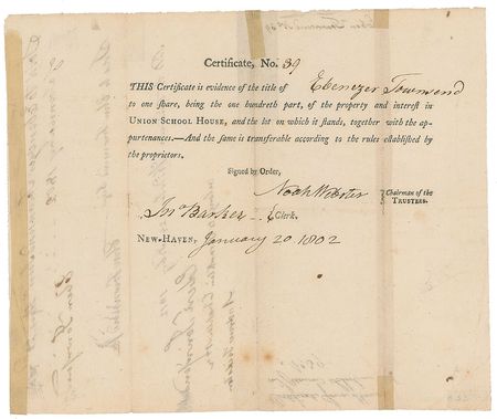 Lot #512 Noah Webster Signed Document - Image 1