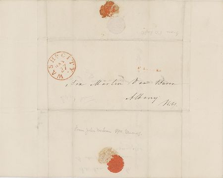 Lot #170 Martin Van Buren and John McLean Signed Letter - Image 3