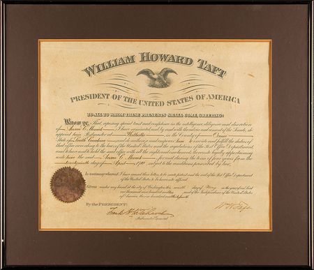 Lot #159 William H. Taft Signed Document - Image 2