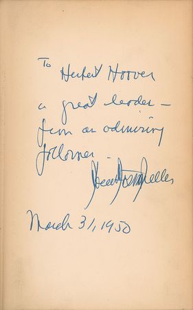 Lot #107 Herbert Hoover: John Foster Dulles: 