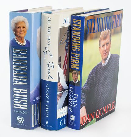 Lot #69 George Bush, Barbara Bush, and Dan Quayle - Image 1