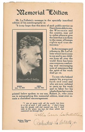 Lot #265 Robert M. La Follette, Jr - Image 2