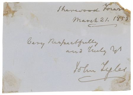 Lot #5 John Tyler Signature