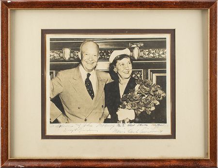 Lot #80 Dwight and Mamie Eisenhower Signed Photograph - Image 3
