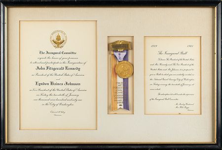 Lot #116 John F. Kennedy Inauguration Invitation and Badge - Image 1