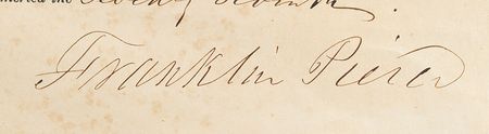 Lot #132 Franklin Pierce Signed Document - Image 2