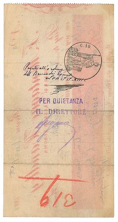 Lot #193 Pope Leo XIII Check - Image 1