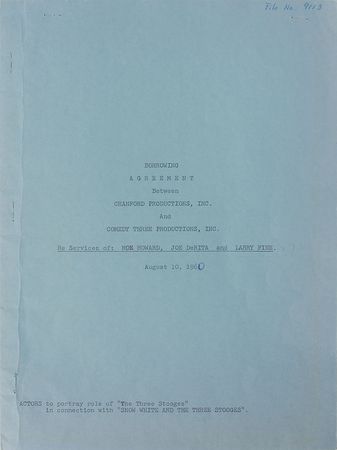 Lot #754 Three Stooges Signed Document - Image 4