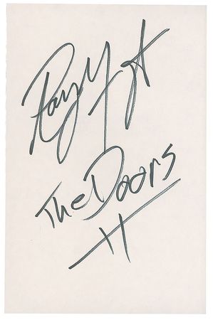 Lot #657 The Doors: Ray Manzarek Book and Signed Document - Image 2