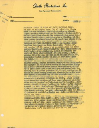 Lot #745 Star Trek: Gene Roddenberry: Designing the Starfleet's ship in 1966: 