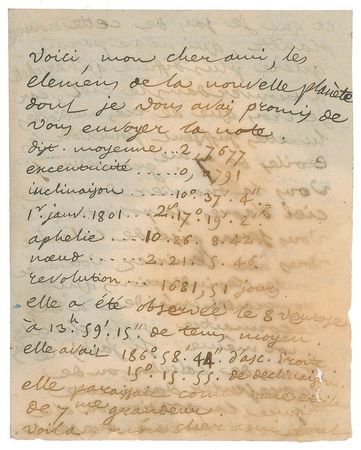 Lot #184 Andre-Marie Ampere: Ampere sends observations on 