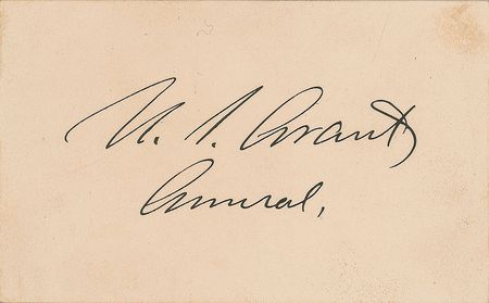 Lot #28 U. S. Grant Signature