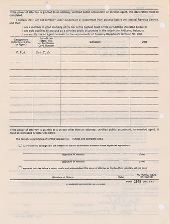 Lot #583 Bob Dylan: Power of attorney for Robert and Sara Dylan - Image 2
