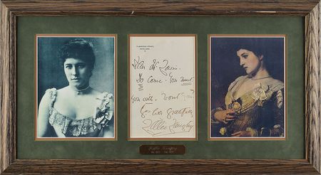 Lot #815 Lillie Langtry Handwritten Letter Signed - Image 1