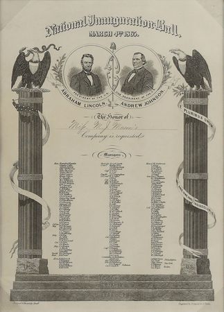 Lot #15 Abraham Lincoln Inaugural Ball Invitation - Image 2