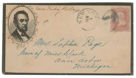 Lot #17 Abraham Lincoln Mourning Cover