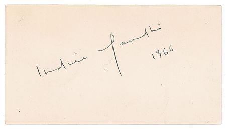 Lot #265 Indira Gandhi Signatures - Image 1