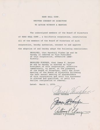 Lot #584 Sarah Vaughan Signed Documents - Image 2