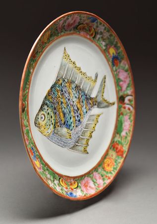 Lot #12 U. S. Grant: Rare hand-painted fish plate, ordered by Grant while in China on his post-presidency world tour - Image 2