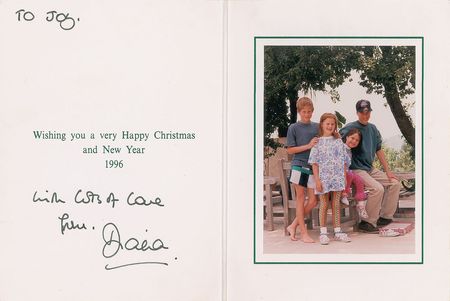 Lot #241 Princess Diana Christmas Card - Image 1