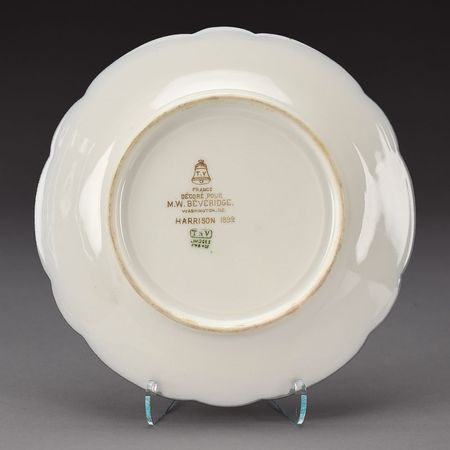 Lot #18 Benjamin Harrison White House China Dessert Plate Dessert Plate - Image 3