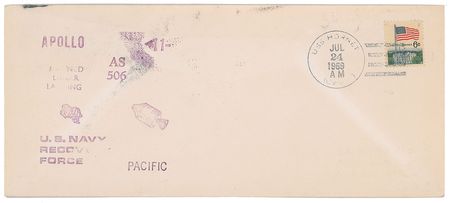 Lot #343  Apollo 11 Recovery Cover and Menu - Image 1
