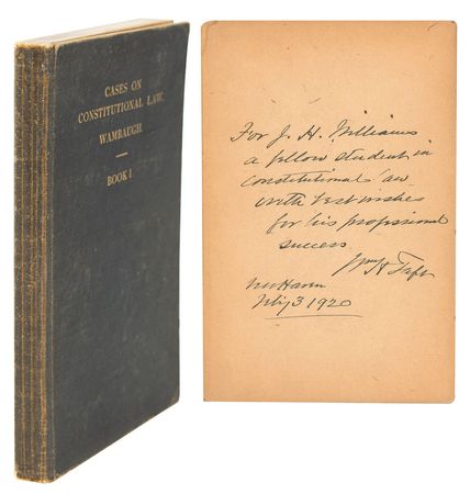 Lot #28 William H. Taft: Presented to 