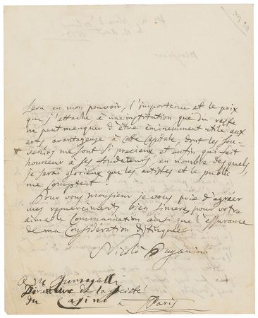 Lot #520 Niccolo Paganini: Paganini joins the Parisian Société du Casino - Image 2
