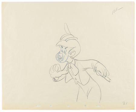Lot #470 Lampwick production drawing from Pinocchio - Image 1