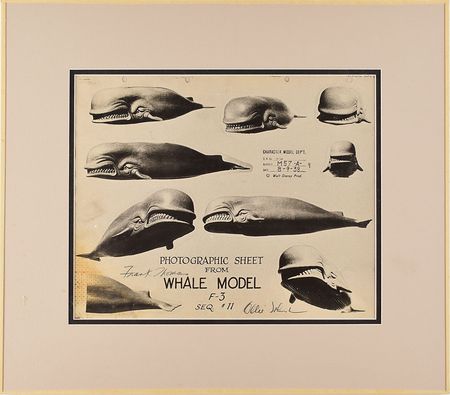 Lot #473 Monstro photostat model sheet from Pinocchio signed by Frank Thomas and Ollie Johnston - Image 2