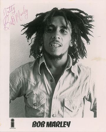 Lot #557 Bob Marley: Ideal portrait of the reggae legend—