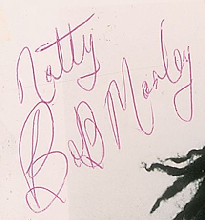 Lot #557 Bob Marley: Ideal portrait of the reggae legend—