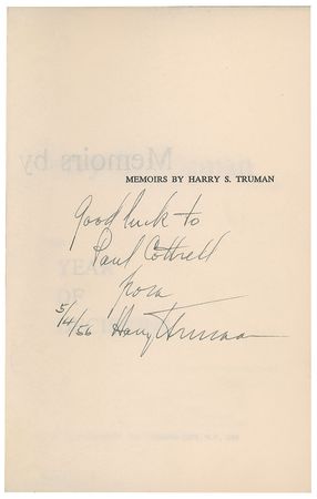 Lot #188 Harry S. Truman Book - Image 2