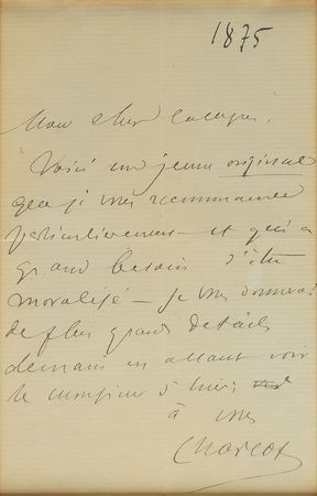 Lot #210 Jean-Martin Charcot Handwritten Letter Signed - Image 2