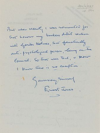 Lot #263 Sigmund Freud: Ernest Jones - Image 2