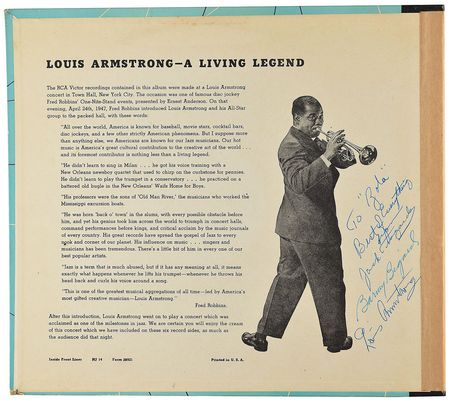 Lot #573 Louis Armstrong Album - Image 1