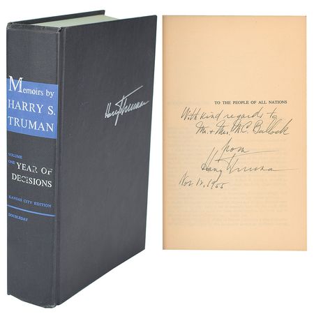 Lot #191 Harry S. Truman Book - Image 1